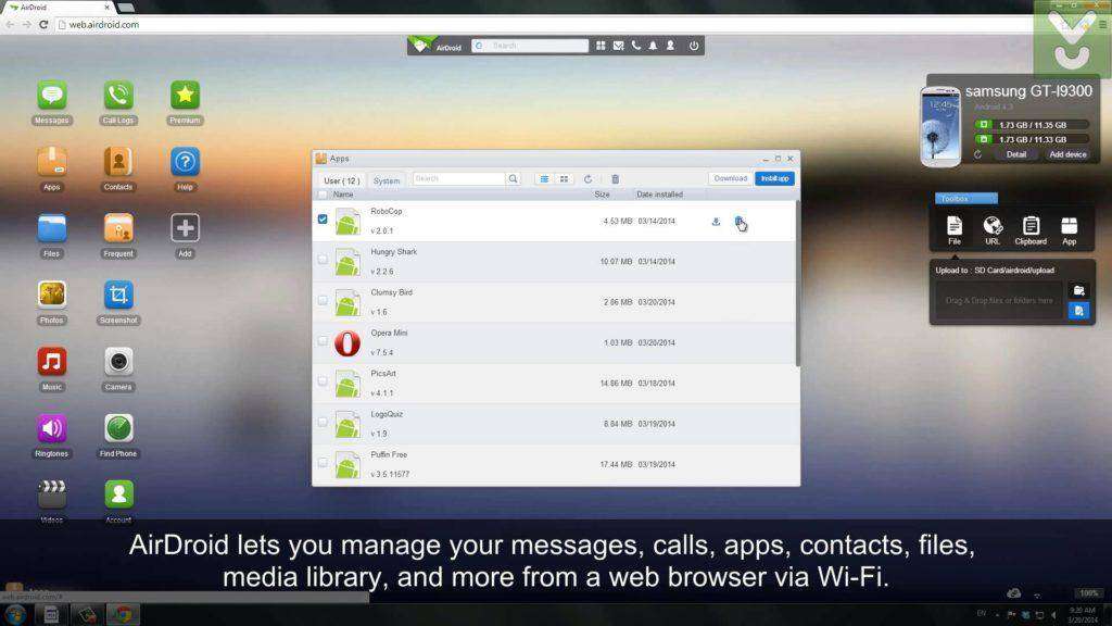 AirDroid — Manage your Android device from a browser — Download Video Previews