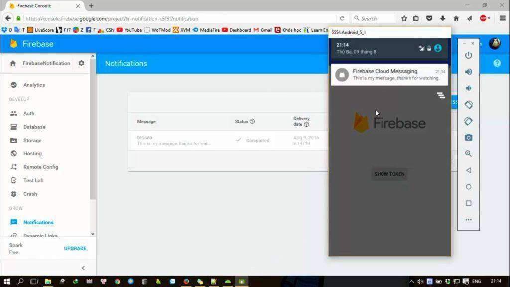 Android tutorial: Push notification using Firebase Cloud Messaging (FCM)