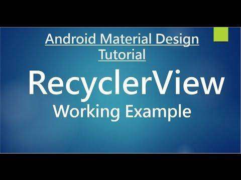 Android Material Design — 09 — RecyclerView Example
