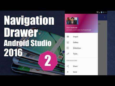 Latest Android Studio Navigation Drawer Tutorial (Part 2) — 2016