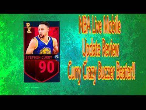 1298 NBA Live Mobile Update Review  | Curry Crazy Full Court Buzzer Beater!!