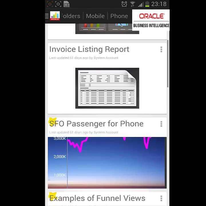 Oracle BI Mobile HD for Android