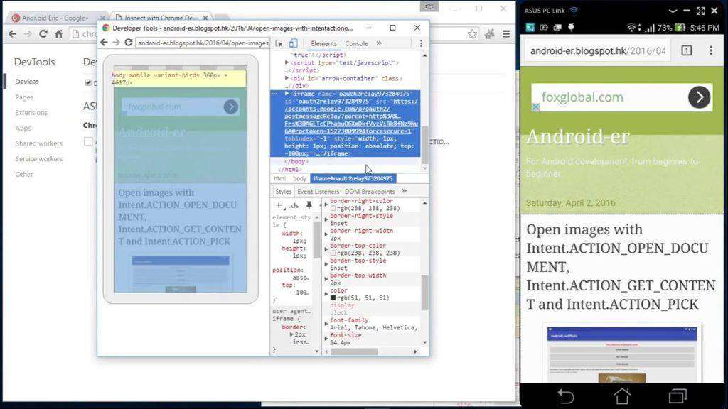 Remote debug web page on Android with Chrome DevTools