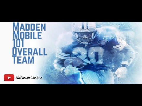 MADDEN MOBILE BEST ULTIMATE TEAM :- 101 Overall Team Review :- MADDEN MOBILE