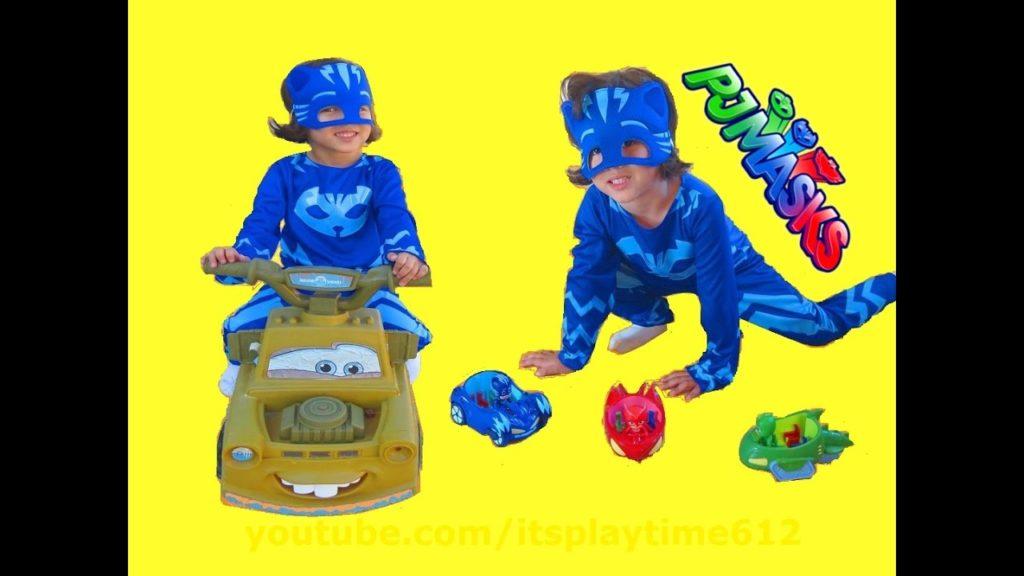 PJ MASKS CATBOY CAT-CAR OWLETTE GLIDER GEKKO MOBILE Toys Review | itsplaytime612