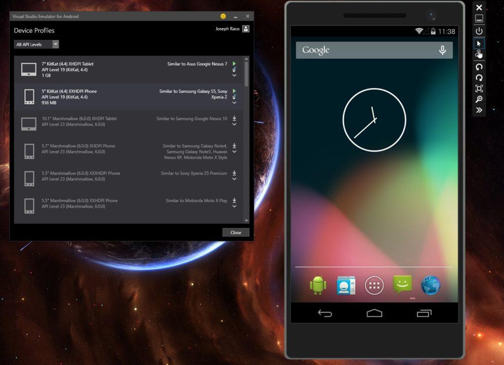 Overview of the Visual Studio Emulator for Android