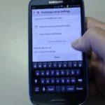 2889 Android Exchange Setup on Samsung Galaxy III