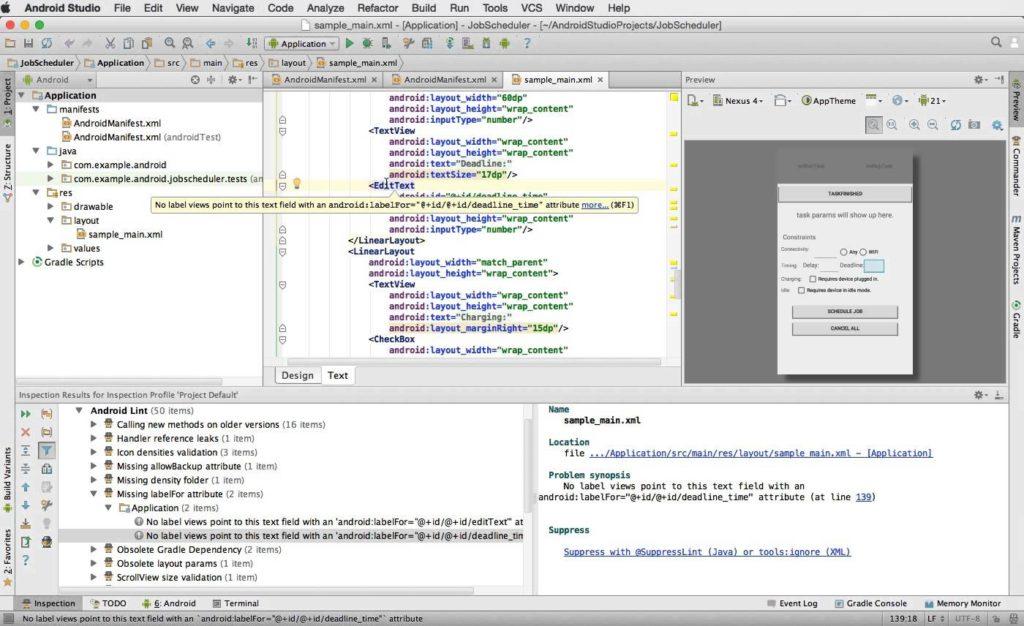 Accessibility testing with Android Studio