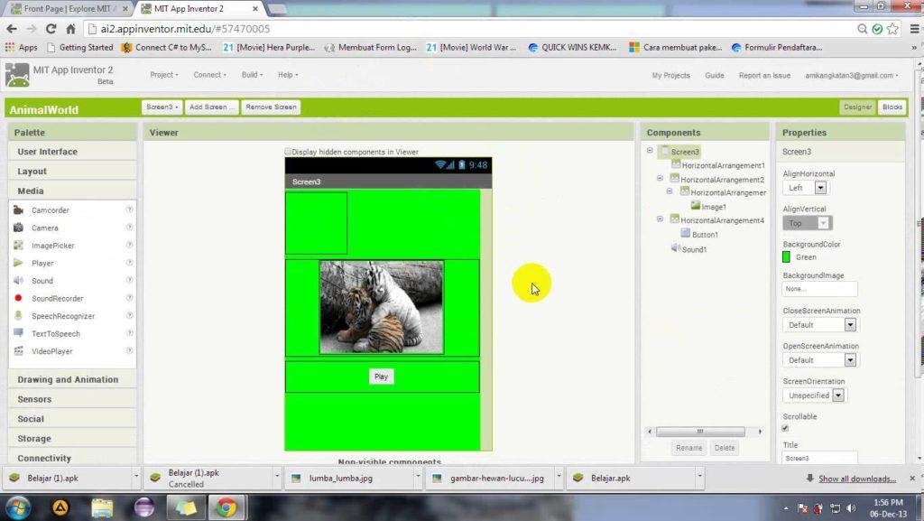 Video Membuat Aplikasi Android Sederhana Menggunakan App Inventor 2