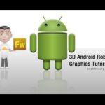 3502 3D Android Robot Graphic Design Tutorial Adobe Fireworks