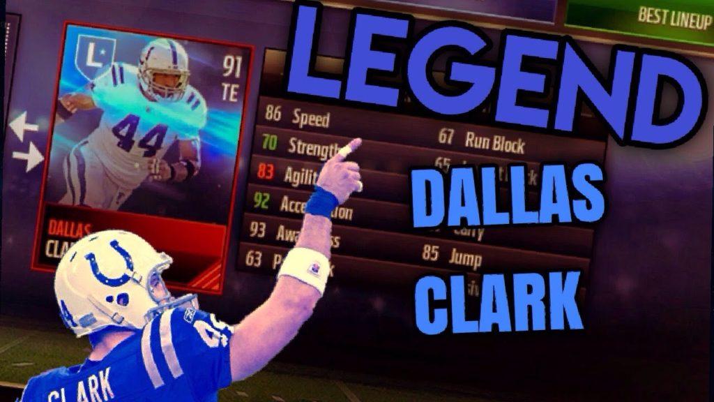 LEGEND Dallas Clark Gameplay! — Madden Mobile LEGEND TE Review