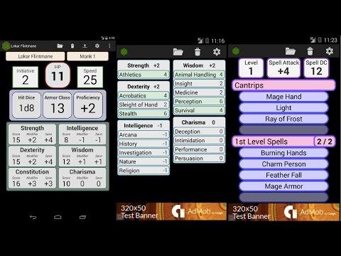 D&D (5e): Fifth Edition Character Sheet App (Android)