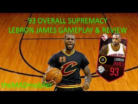 93 OVERALL SUPREMACY LEBRON JAMES GAMEPLAY & REVIEW | NBA LIVE MOBILE