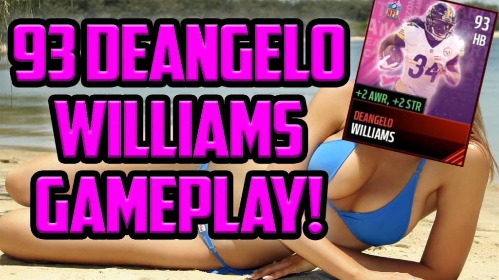 SEXY 93 OVERALL BCA DEANGELO WILLIAMS GAMEPLAY AND REVIEW! (Madden mobile 17 Gameplay)
