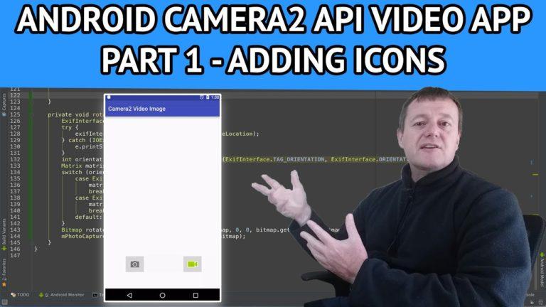 Android Camera2 API Video App — Part 1 How to add icons using android studio