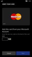 Microsoft Wallet allows you to select a card for Tap to Pay