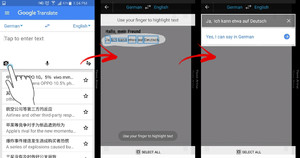 Feed a screenshot to Translate and highlight the text you want translated