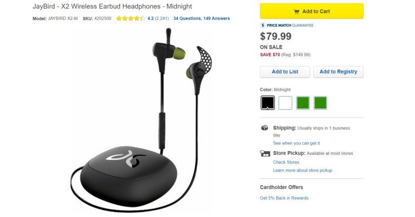 Deal: Save $100 on the Jaybird X2 Bluetooth headphones, now just $79.99