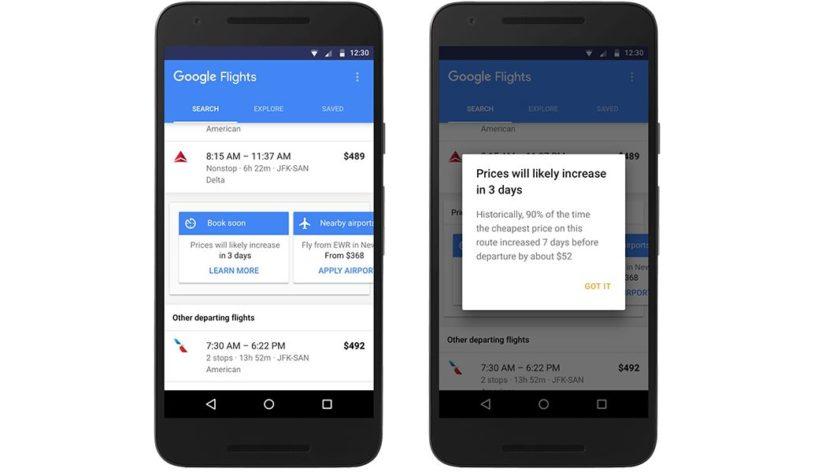 Google Flights will inform you when you can buy the cheapest ticket