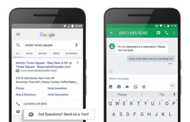 Google will soon let you text companies to communicate with them