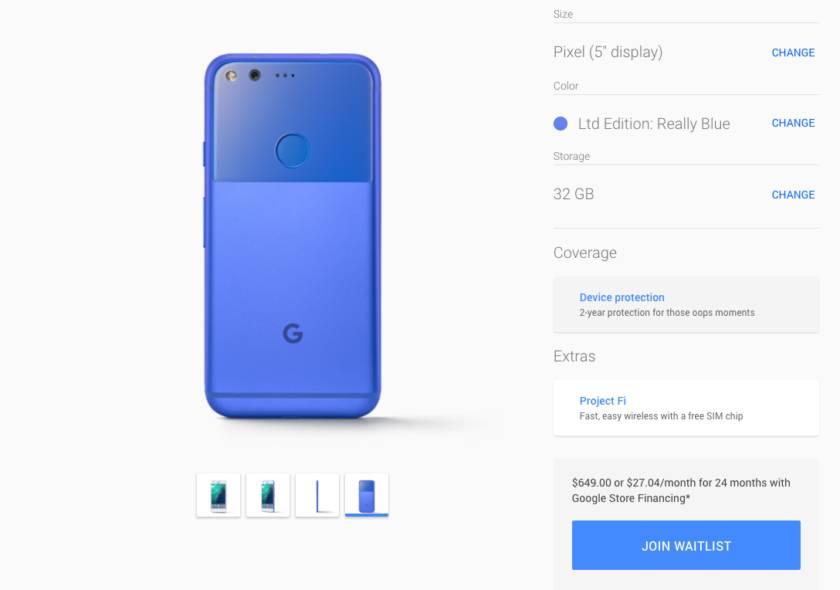 Really Blue Pixel and Pixel XL are exclusive to the US (Updated)